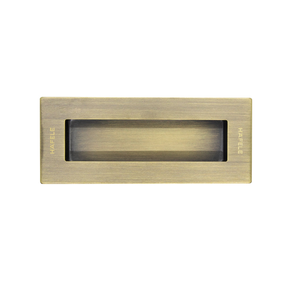 Tay nắm âm 125x51 Hafele DIY, đồng rêu - 489.72.145