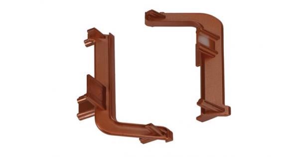 Bas liên kết hai mặt 90 độ - tay nắm Gola chữ J màu vàng hồng Hafele - 126.37.719