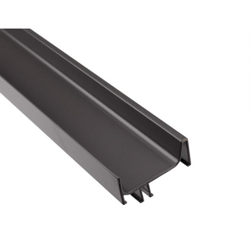 Tay nắm dọc đơn Gola/ Lắp mặt bên chiều dài hữu dụng 2400 mm màu xám đen Hafele - 126.37.972