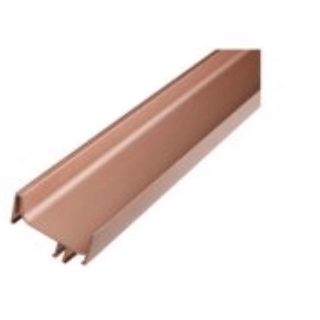 Tay nắm dọc đơn Gola/ Lắp mặt bên chiều dài hữu dụng 2400 mm màu vàng hồng Hafele - 126.37.974
