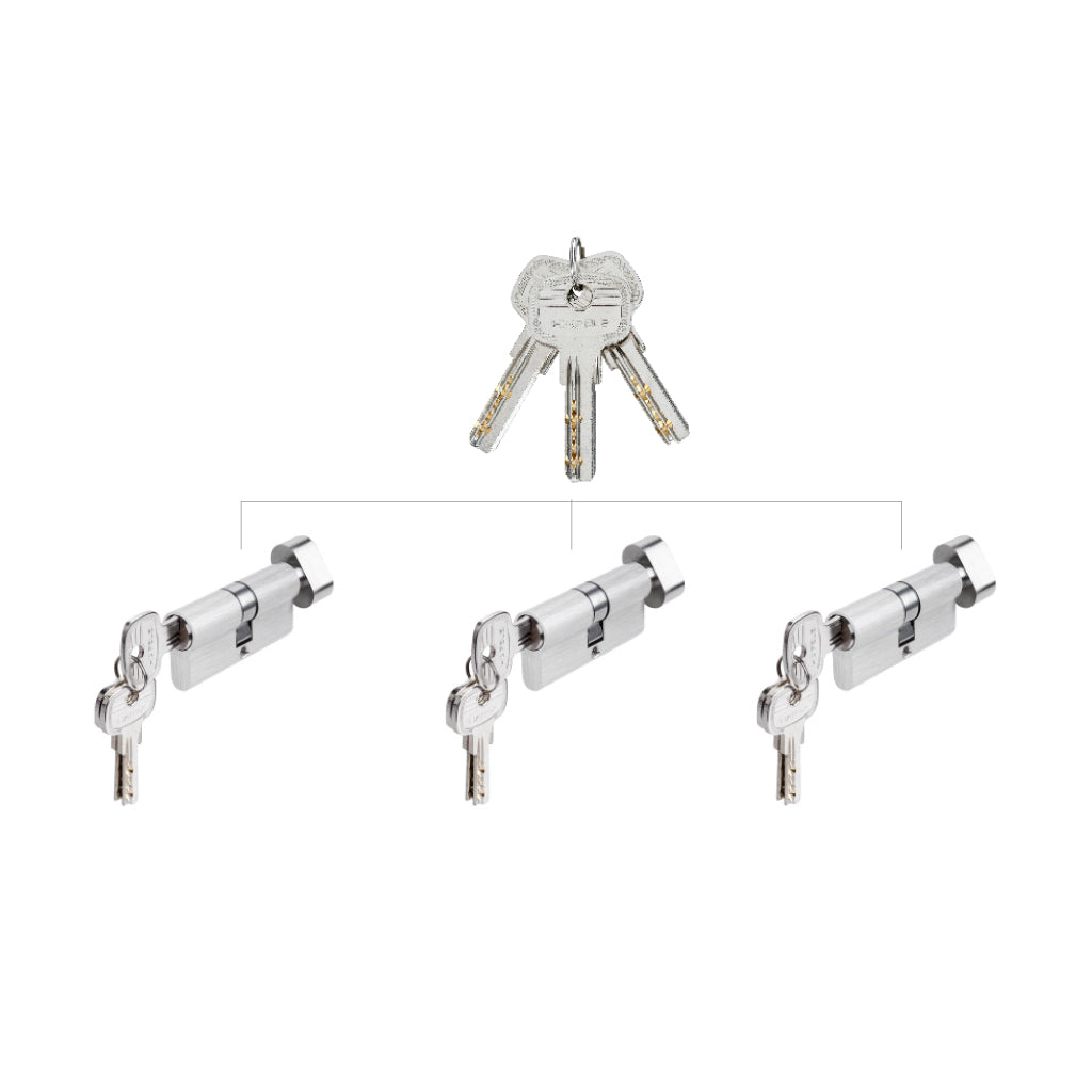 Ruột khóa chìa chủ một cấp Hafele, bộ 3 ruột khoá - 489.56.410