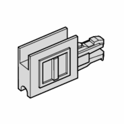 Miếng che cuối có tay nắm ( loại có khe kính ) Hafele SLIDO DESIGN 25 IF G, 6-8mm - 415.13.010
