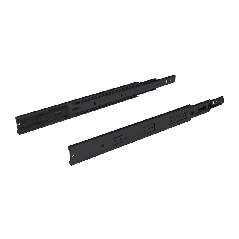 Ray trượt, ray bi 3 tầng giảm chấn, màu đen Hafele 500mm - 494.02.075