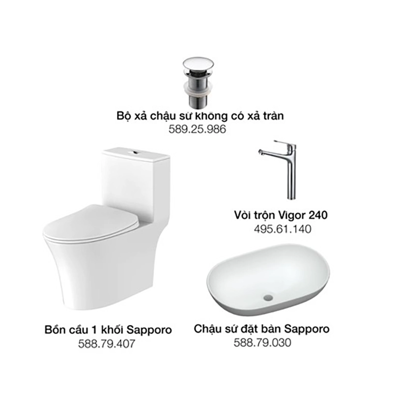 Gói thiết bị vệ sinh Hafele hoàn hảo A - 732.05.625