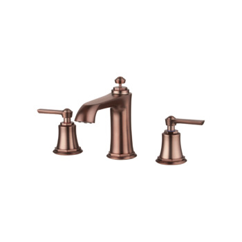 Vòi trộn 3-lỗ Kyoto 100, bộ xả kéo màu đồng - 589.35.032