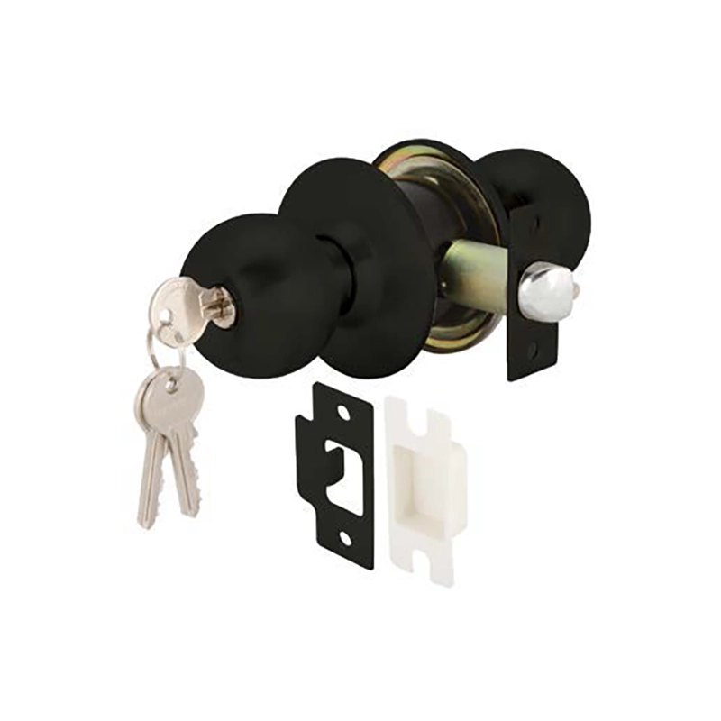 Khóa nắm tròn cho cửa chính Hafele, inox 304, màu đen - 911.83.563
