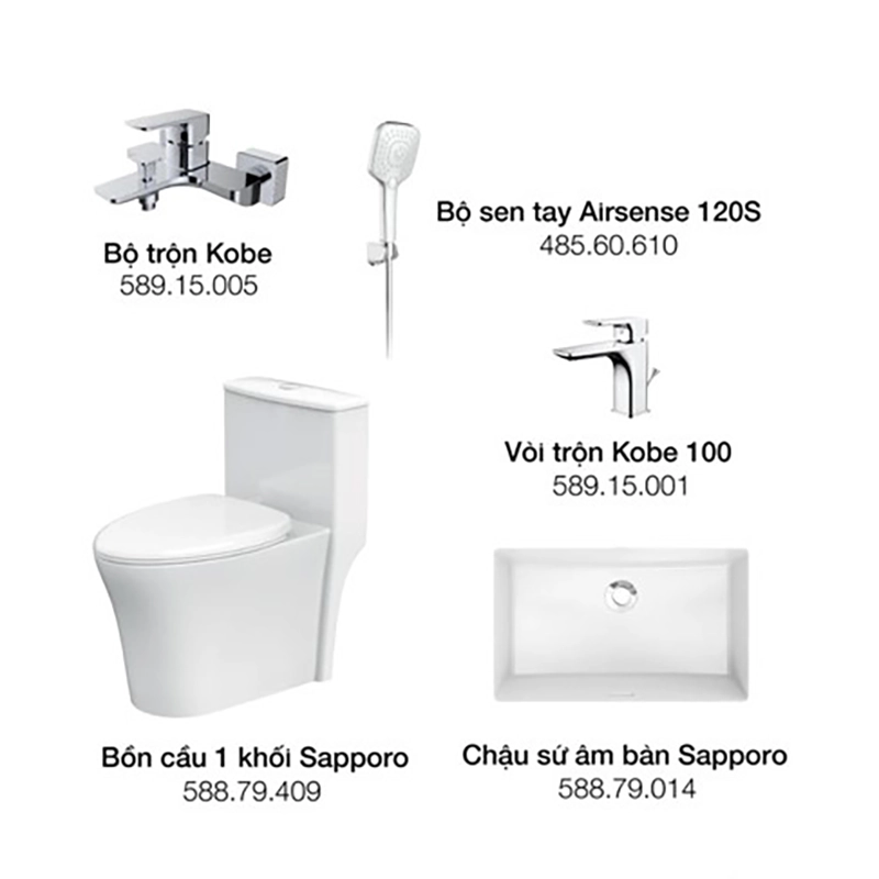 Gói thiết bị vệ sinh Hafele tiền nghi D - 732.19.760