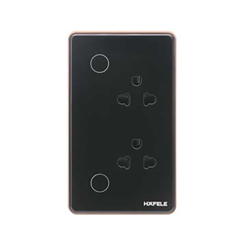 Ổ cắm âm tường thông minh Hafele HSL-WSS01B/W, màu đen - 820.71.006