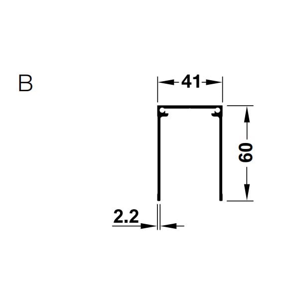 Ray đơn dẫn hướng trên 3000mm hafele - 403.36.903