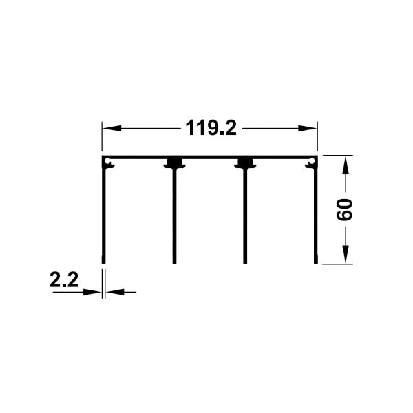 Ray ba dẫn hướng trên 6000mm - 403.71.960