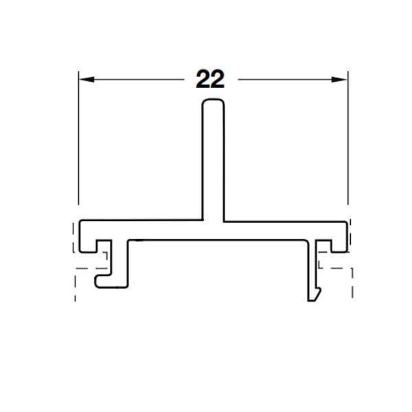 Nắp che ALUFLEX 80 thanh tre che tường màu đen 3m - 403.75.430