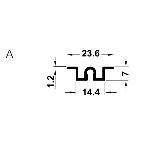 Ray đơn trượt dưới (âm) 6000mm - 403.77.960