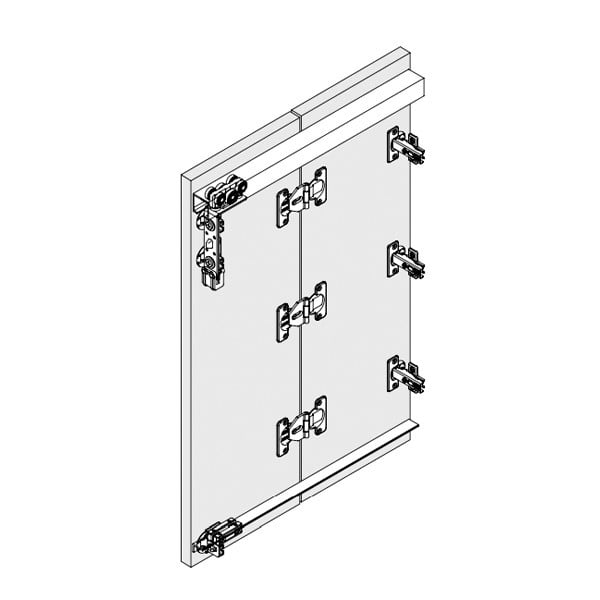 BỘ PHỤ KIỆN CHO 2 CẶP CỬA (KHÔNG BAO GỒM RAY TRƯỢT - 409.61.000