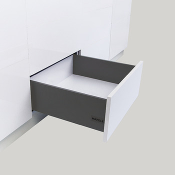 Ray hộp Hafele Alto-S nhấn mở H170 mm xám đậm - 552.36.355