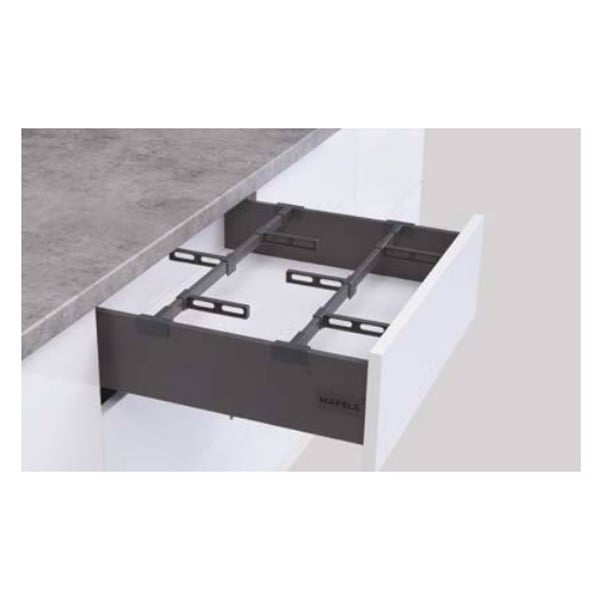Bộ phụ kiện chia hộc tủ màu trắng mờ dài 1200mm Hafele - 552.49.729