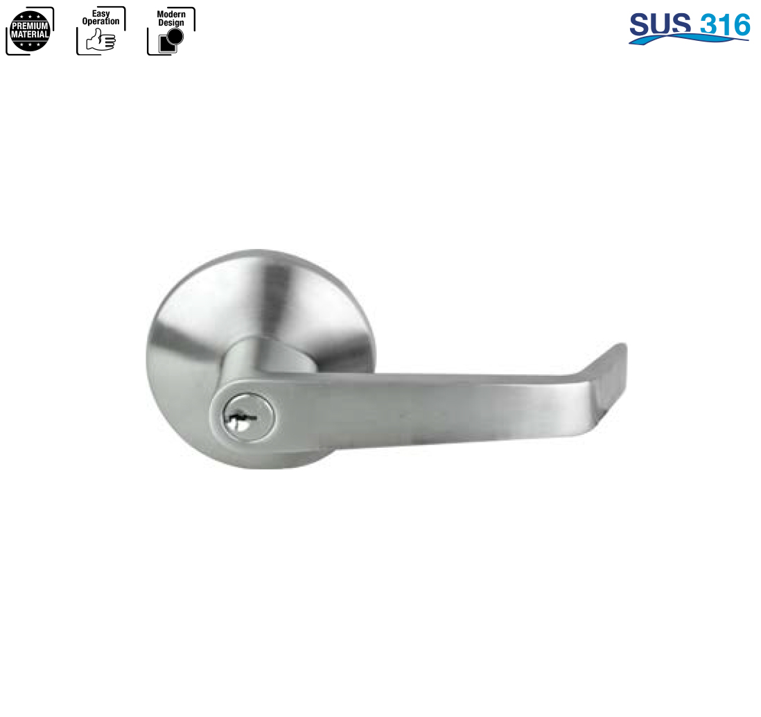 Tay nắm gạt có nắp che Inox 316 Hafele - 911.54.037