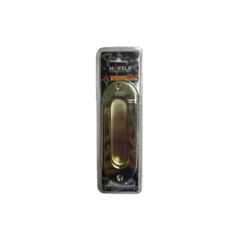 Tay nắm âm 120x40mm Hafele, đồng bóng - 489.72.101