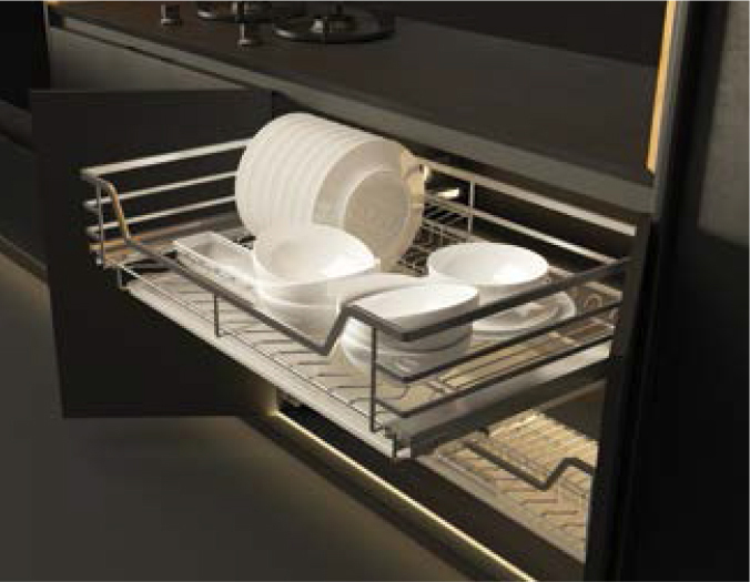 Bỗ Rỗ Chén Đĩa Cucina Kèm Ống Đựng Đũa - 700mm - 549.08.145