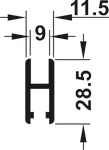 Ray lắp con trượt, 2500mm, SLIDO DESIGN 25 IF G 6-8 - 415.12.642