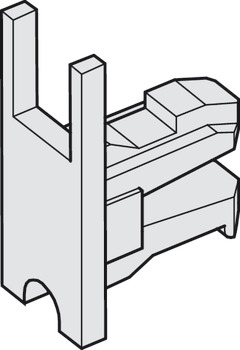 Bas chặn cửa - cho Slido Design IF G, Với rãnh kính, nhựa, mạ crôm mờ, 6-8mm - 415.13.021