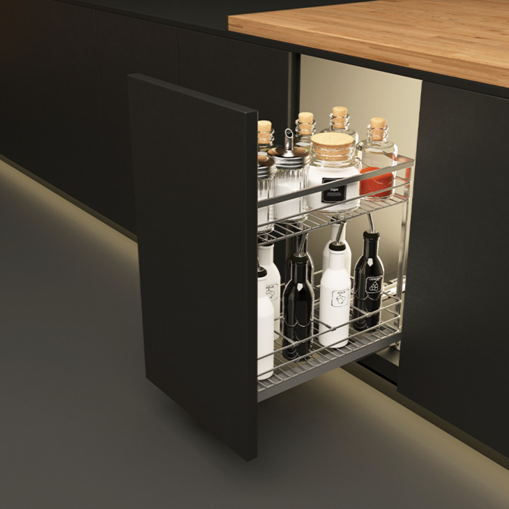 Bộ rổ gia vị - Cucina Sonata 400mm, inox 304 - 549.20.035