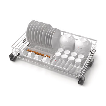 Bộ rổ chén đĩa -  Hafele Kosmo Cappella 800 sơn phủ nano, Kèm ống đựng đũa - 549.08.447