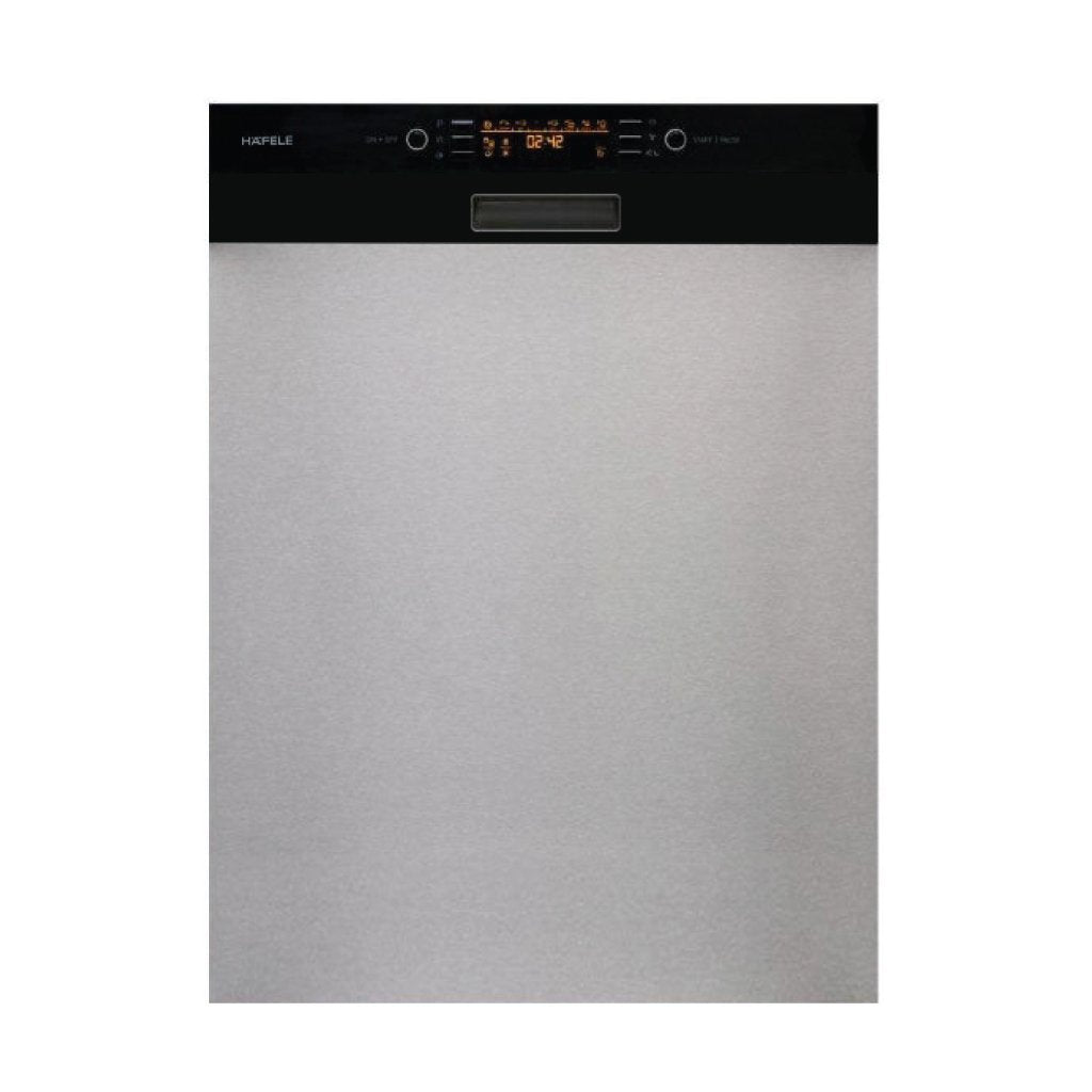 Máy rửa chén bán âm mặt đen Hafele HDW-HI60B, 15 bộ đồ ăn Châu Âu, 60 cm - 533.23.210