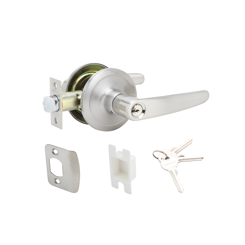 Bộ khóa tay nắm cửa đi Hafele DIY, niken mờ - 489.10.186