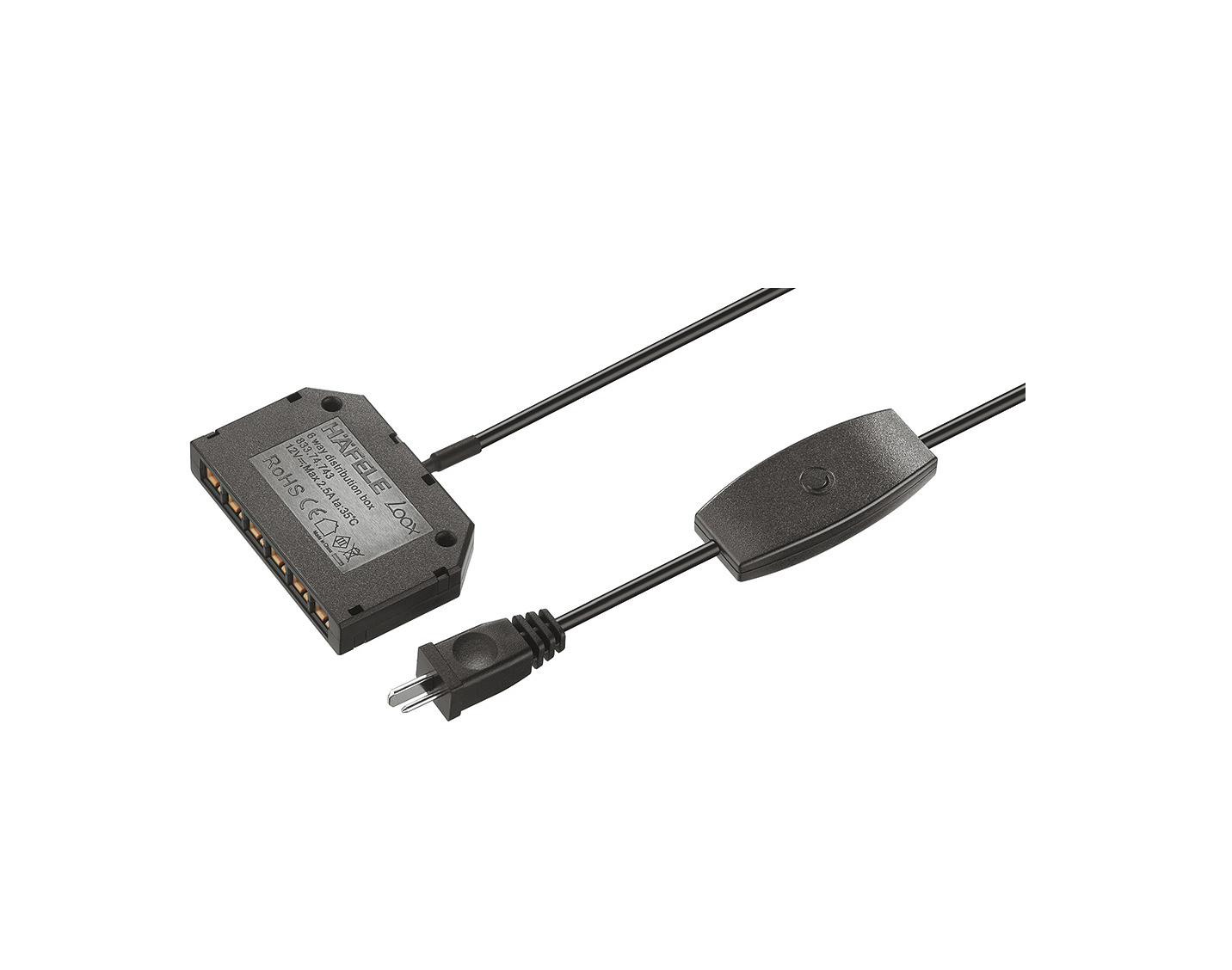 Dây Dẫn Điện Với Công Tắc Chạm & Bộ Chia Cổng 12V Hafele - 833.74.709