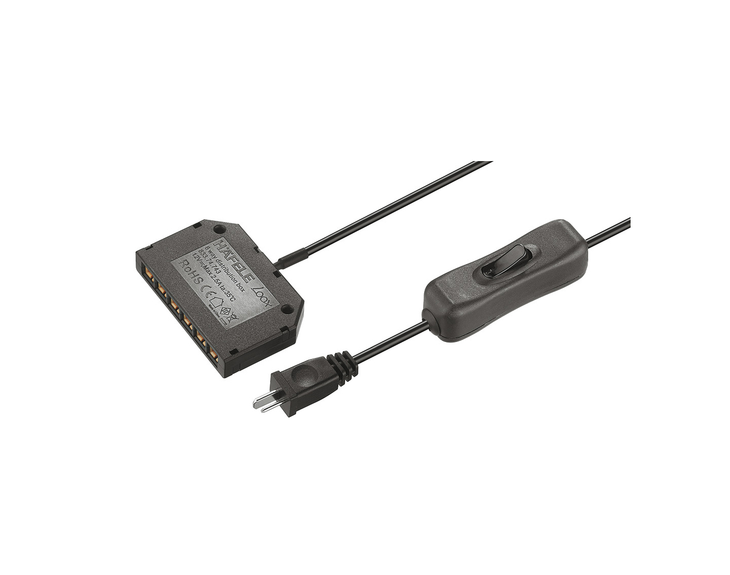 Dây Dẫn Điện Với Công Tắc Chạm & Bộ Chia Cổng 12V Hafele - 833.74.746
