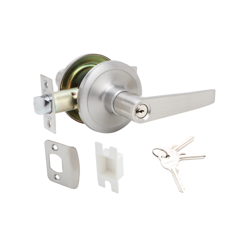 Bộ khóa tay nắm cửa đi Hafele DIY, niken mờ - 489.10.170
