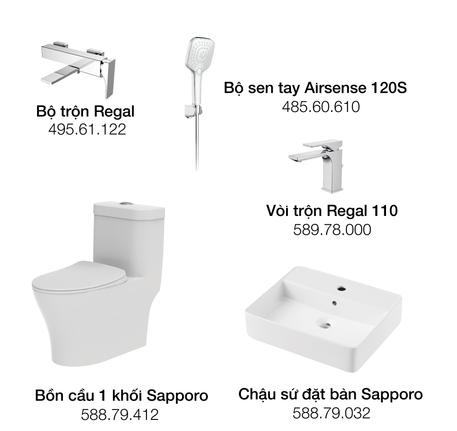 Gói thiệt bị vệ sinh Hafele tiện nghi C - 732.05.628