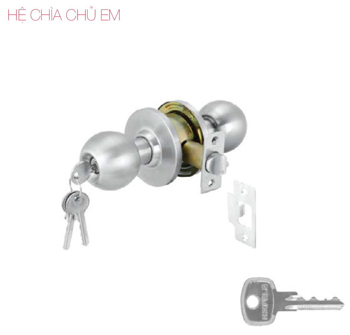 Tay Nắm Tròn Hệ Chìa Chủ Cửa Kho Hafele - 911.83.245