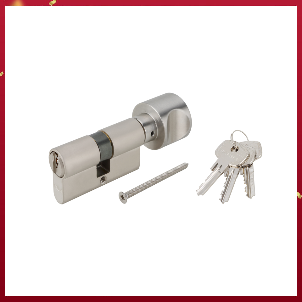 Ruột Khóa 1 Đầu Chìa 1 Đầu Vặn 91mm Hafele - 916.08.705