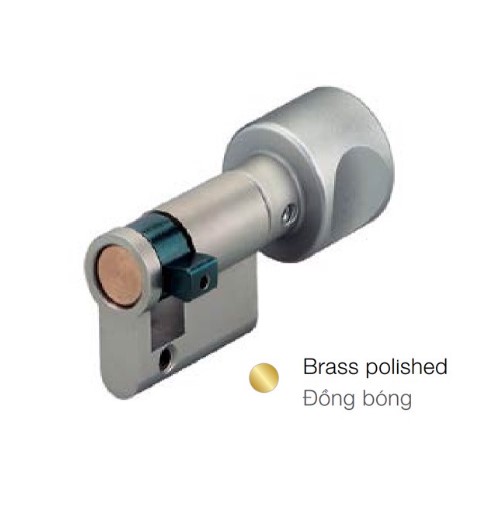 Ruột khóa 1 đầu vặn màu đồng bóng dài 45.5mm Hafele - 916.08.853