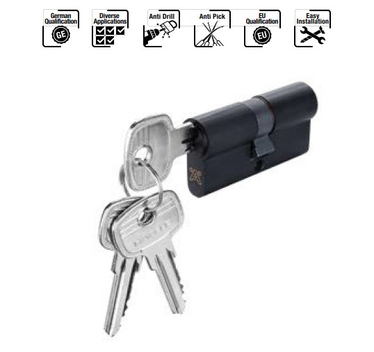 Ruột khóa 2 đầu chìa 91mm, chìa chủ_EM Hafele - 916.69.991