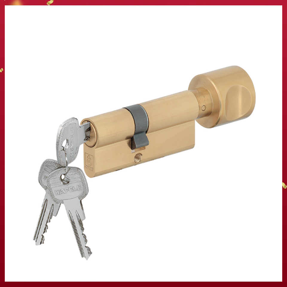 Ruột Khóa 1 Đầu Vặn 1 Đầu Chìa 60mm Hafele - 916.96.662