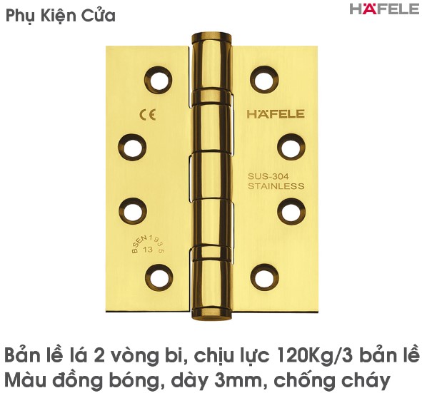 Bản Lề Lá 2 Vòng Bi 120Kg Hafele - 926.98.138