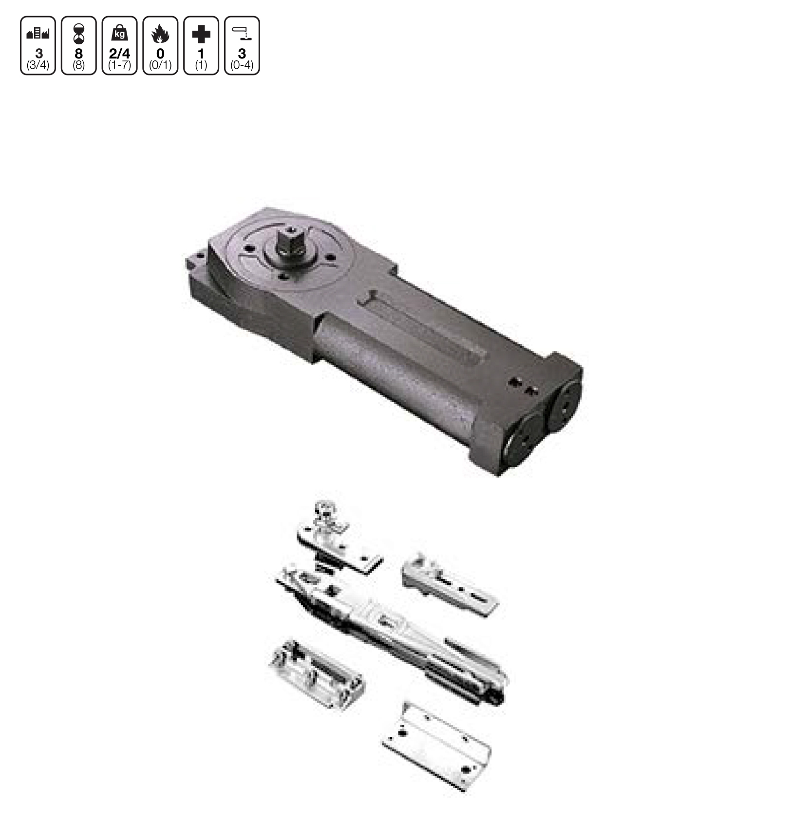 Thiết Bị Đóng Cửa Tự Động Gắn Khung EN4 Hafele 120kg - 932.79.120