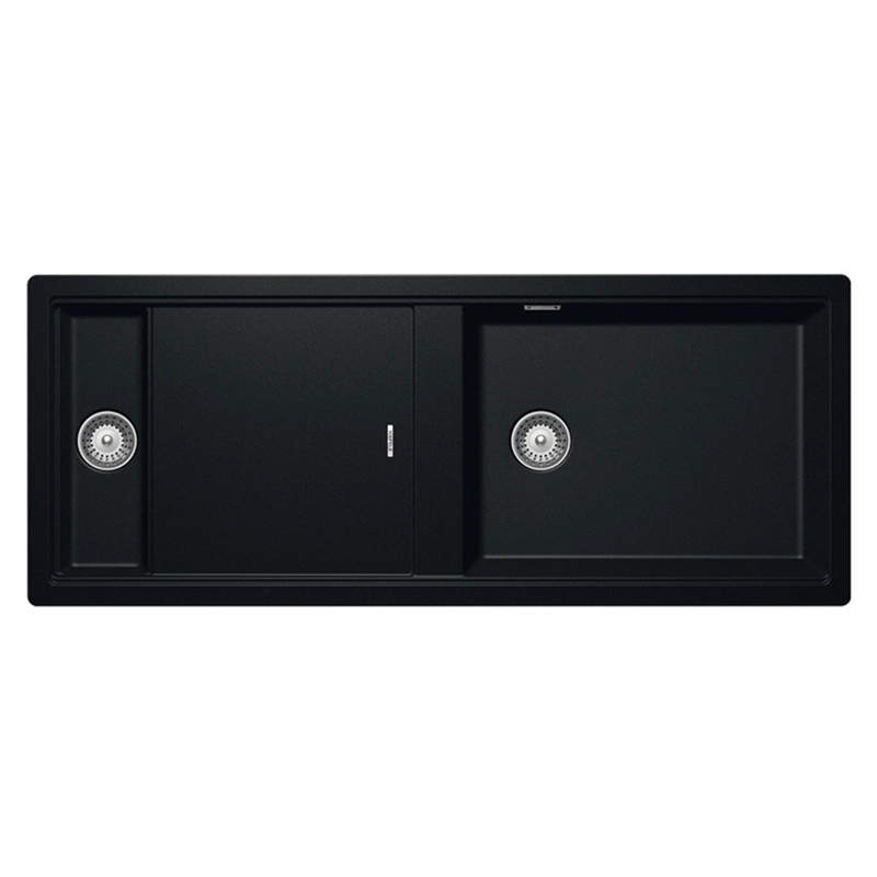 Chậu đá Hafele Workstation HS19-GKD2S120, màu đen - 570.35.340