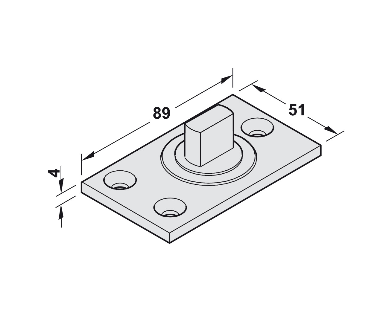 Bản Lề Trục Xoay < 250Kg Hafele - 981.00.092