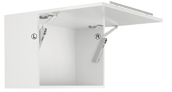 Tay nâng Häfele Free Flap H 1.5 C nhựa - Trái - 493.05.345