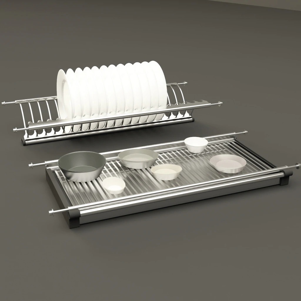 Rổ chén dĩa cố định - Cucina Presto, phiên bản Rổ chén đĩa không có khung 900mm - Inox 304 - 544.40.028