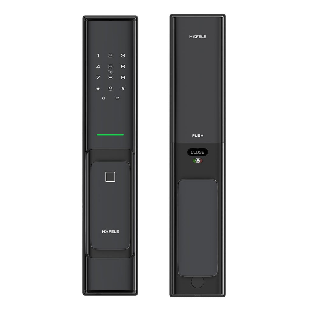 Khóa điện tử Hafele PP8100 - có chức năng Khóa bluetooth (Đã bao gồm Pin), đen mờ - 912.20.260