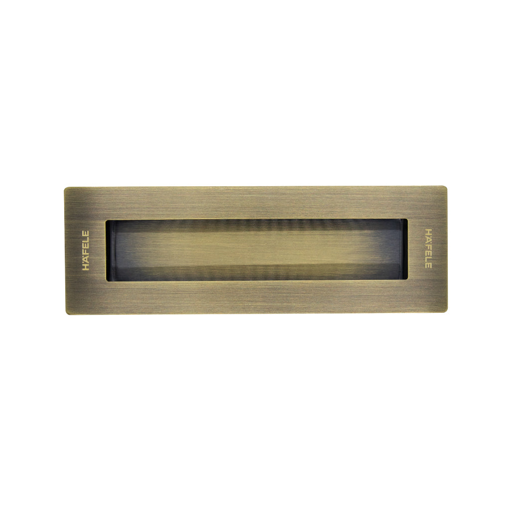 Tay nắm âm 150x51 Hafele DIY, đồng rêu - 489.72.146