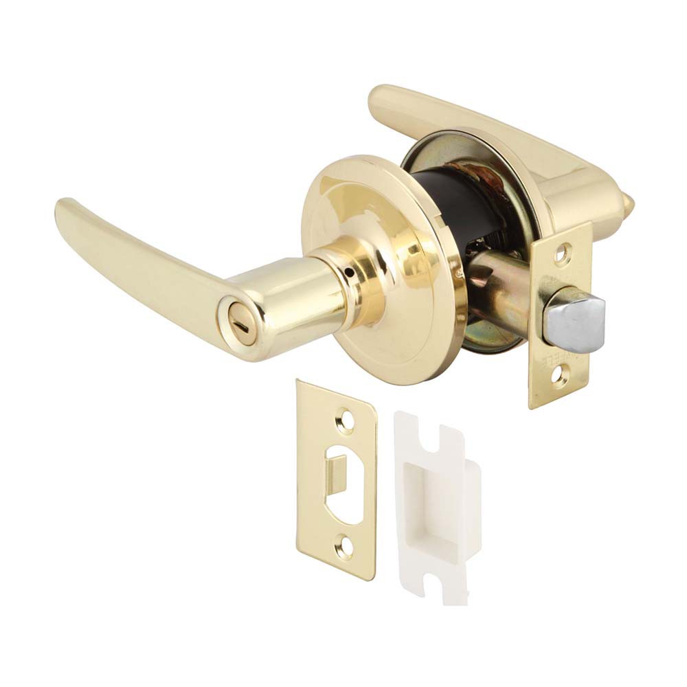 Bộ khóa tay nắm cửa toilet Hafele DIY, đồng bóng - 489.10.191