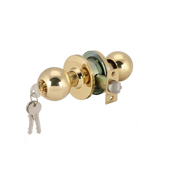 Bộ tay nắm cửa dạng tròn Hafele DIY, cửa đi, đồng thau - 489.93.132