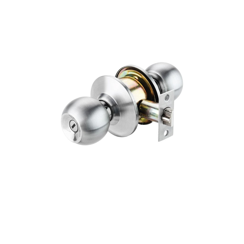 Bộ tay nắm cửa dạng tròn Hafele DIY, cửa toilet, inox mờ - 489.93.135