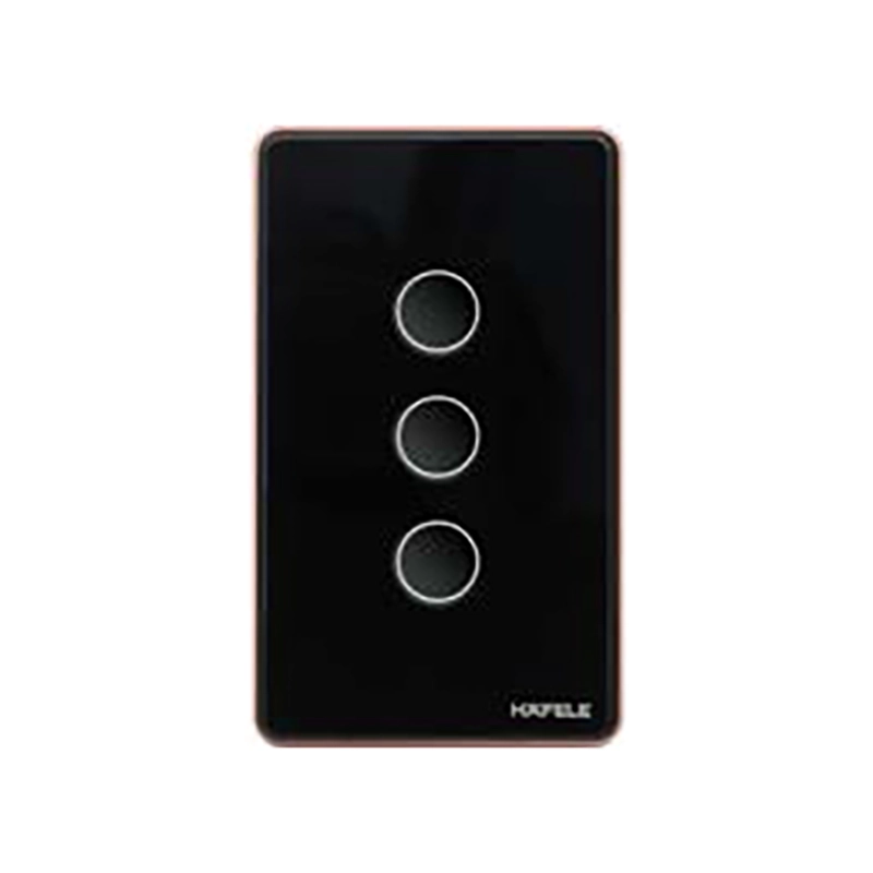 Công tắc đèn thông minh Hafele HSL-LSXG01B/W, màu đen, 3 Gang - 820.71.002