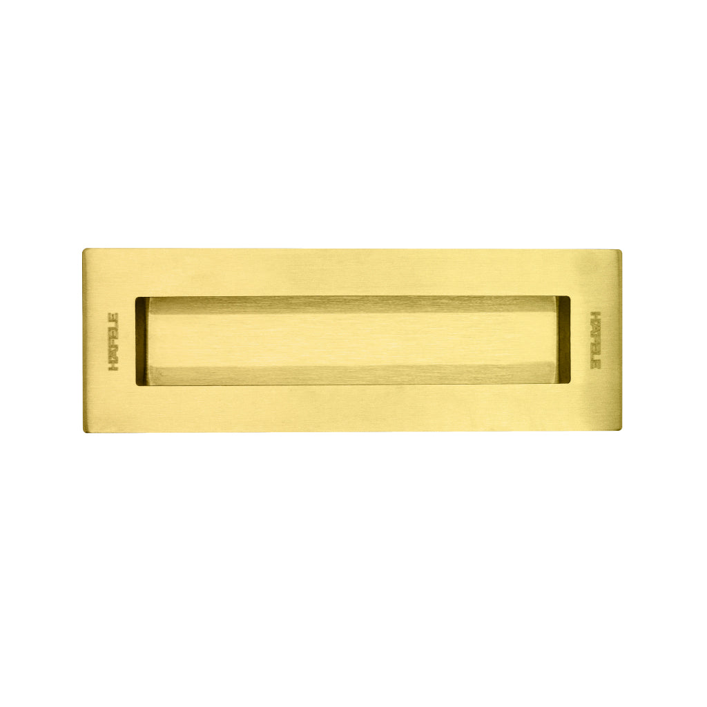 Tay nắm âm 150x51 Hafele DIY, đồng bóng - 489.72.142